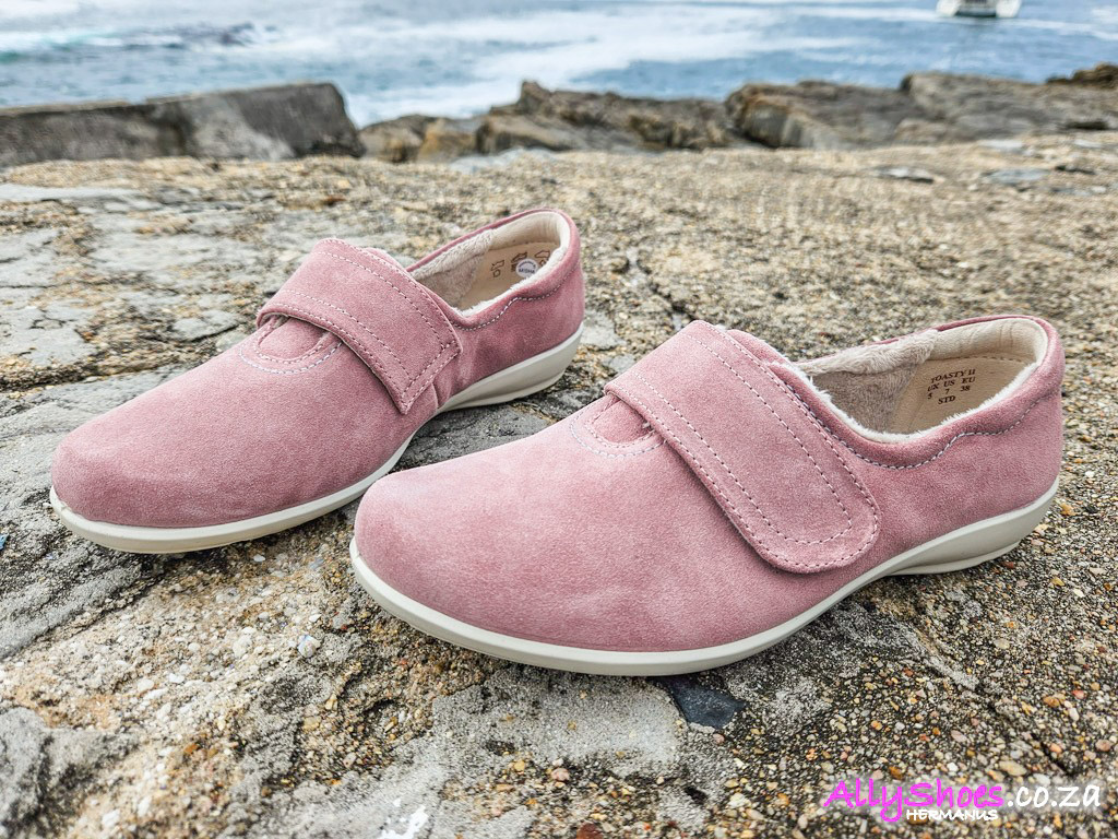 Hotter, Toasty II, Pink Clay, Suede Ally Shoes Hermanus